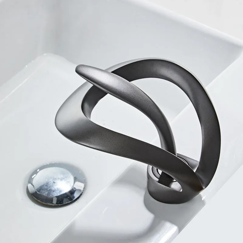 Gun Grey Creative Personality Waterfall Sink Faucet