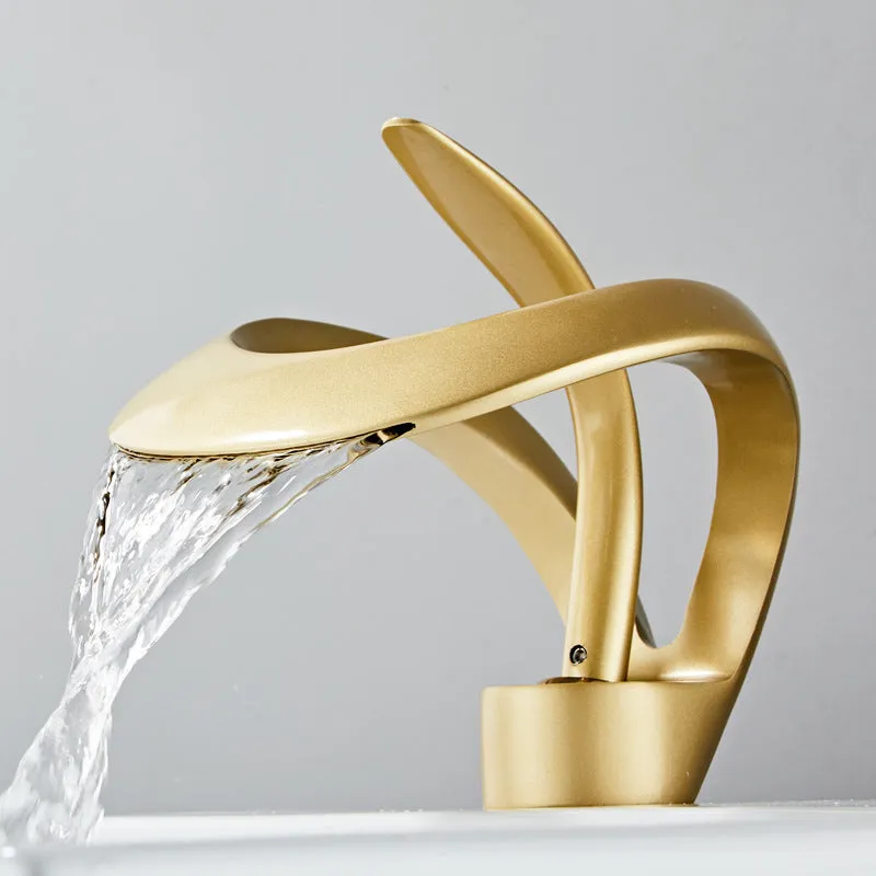 Gun Grey Creative Personality Waterfall Sink Faucet