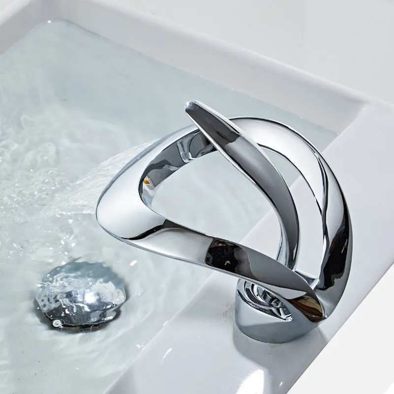 Gun Grey Creative Personality Waterfall Sink Faucet