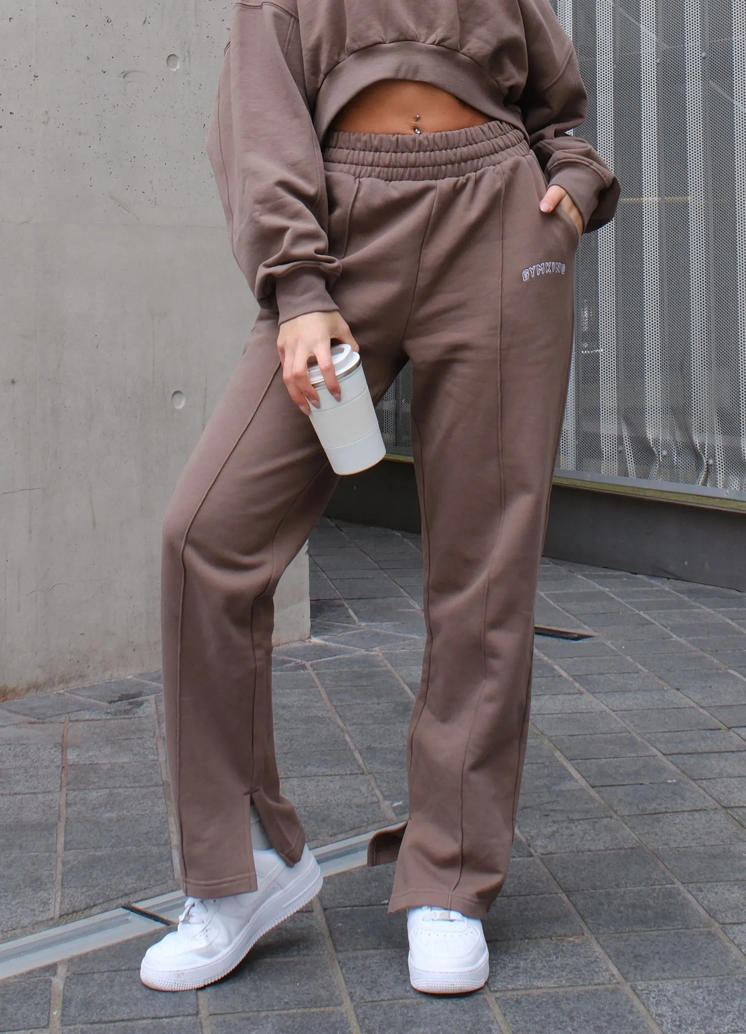 Gym King Refresh Straight Leg Jogger - Deep Mink
