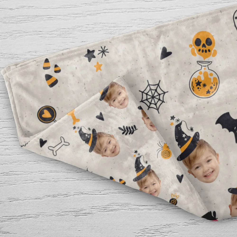 Halloween Gifts Cusom Face Blanket Personalized Photo Blanket Halloween Decorative Blanket
