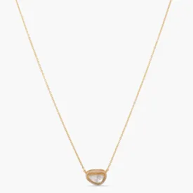 Halo Charm Moissanite Silver Pendant Necklace