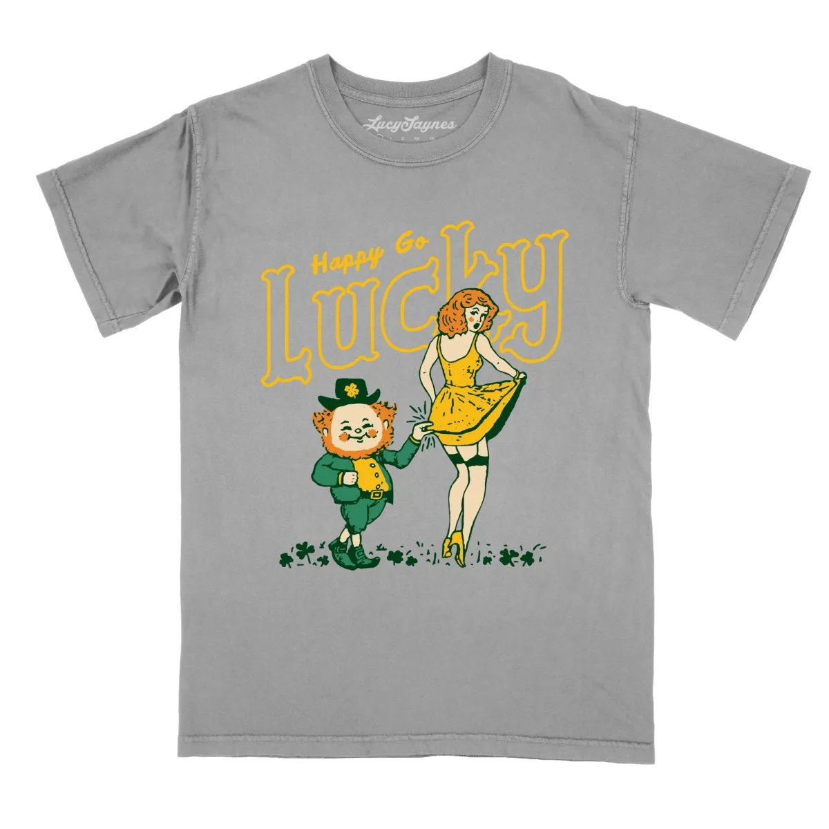 Happy Go Lucky Comfort Colors Tee