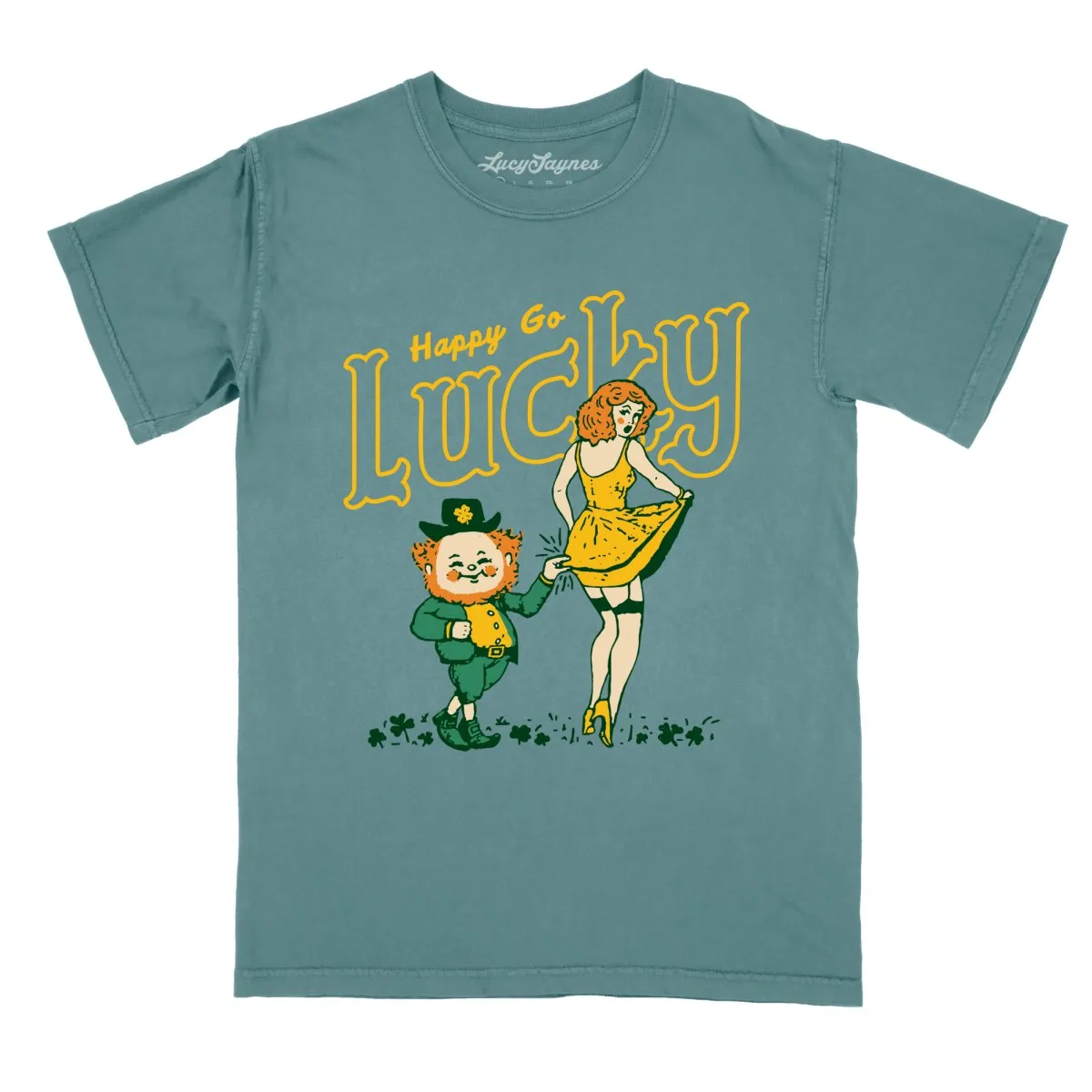 Happy Go Lucky Comfort Colors Tee