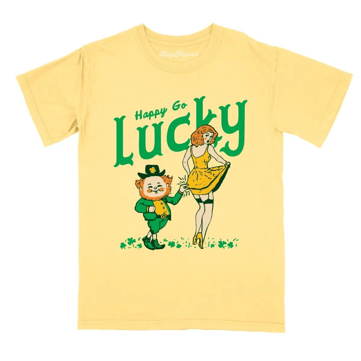 Happy Go Lucky Comfort Colors Tee