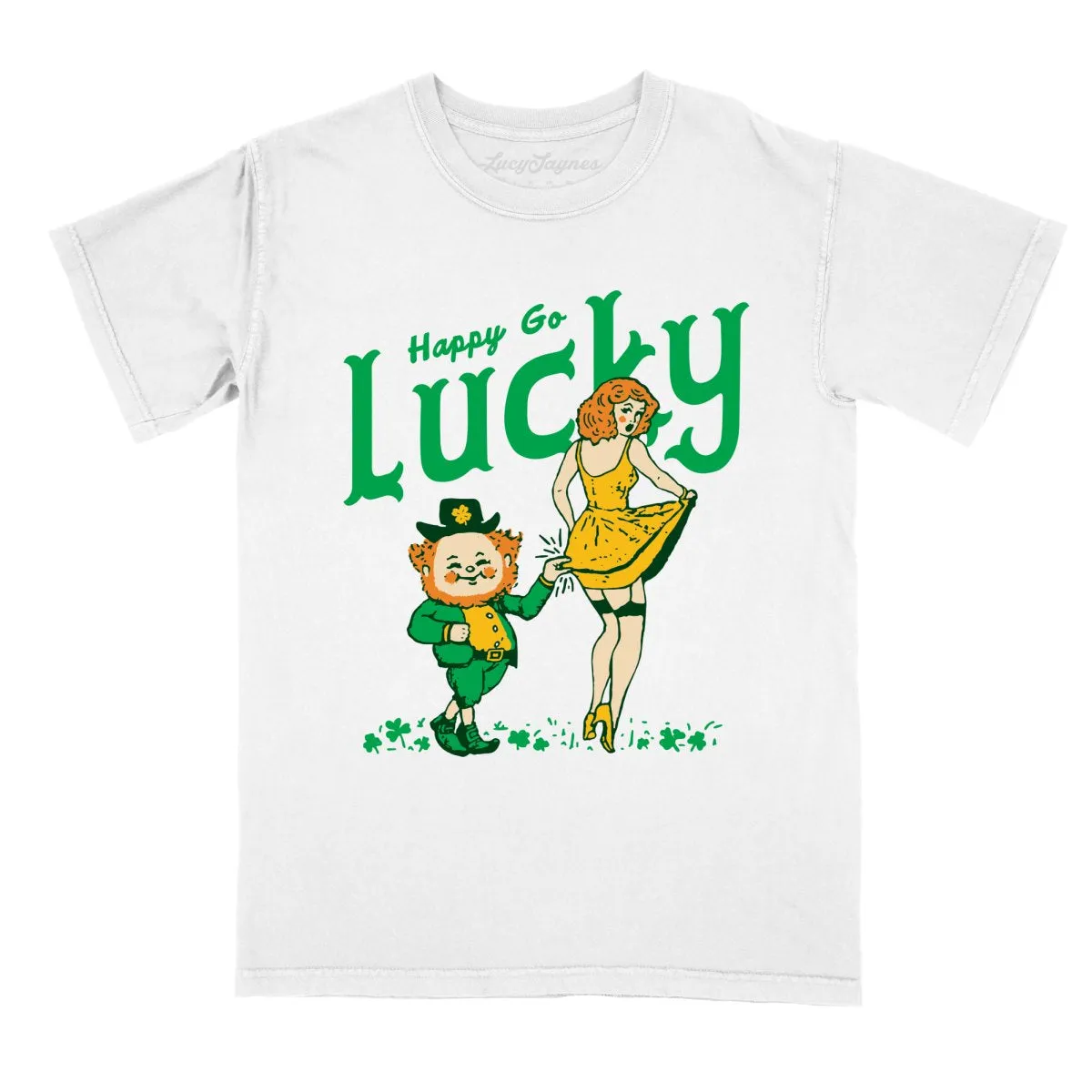 Happy Go Lucky Comfort Colors Tee