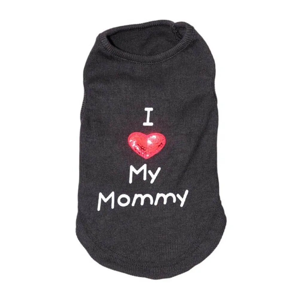 I Love My Mommy Prints Thread Designs Pet Clothes