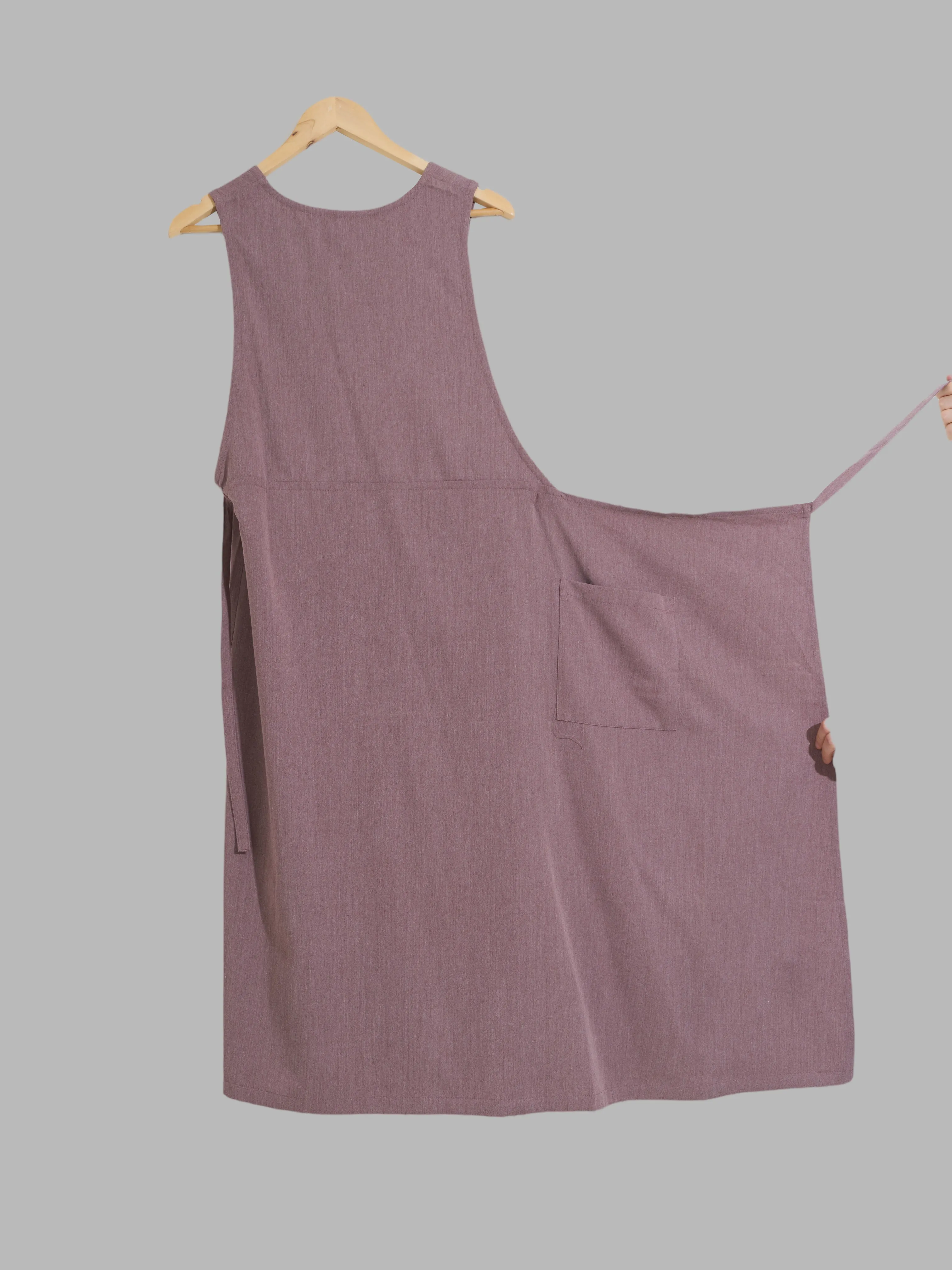 IM product Issey Miyake Design Studio mushroom-y wrap front apron dress