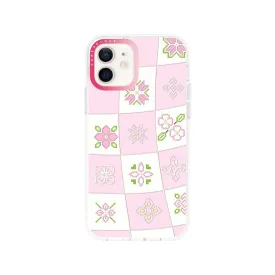iPhone 12 Cherry Blossom Checker Phone Case MagSafe Compatible