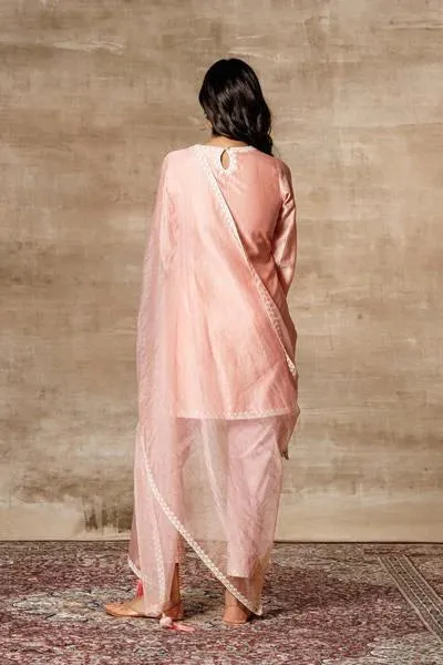 Kali Peach Short Kurta Set