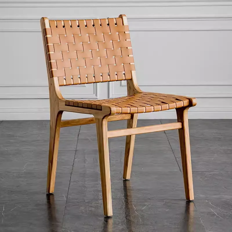Kirra Woven Leather Dining Chair