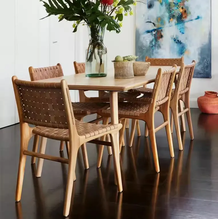 Kirra Woven Leather Dining Chair