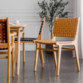 Kirra Woven Leather Dining Chair