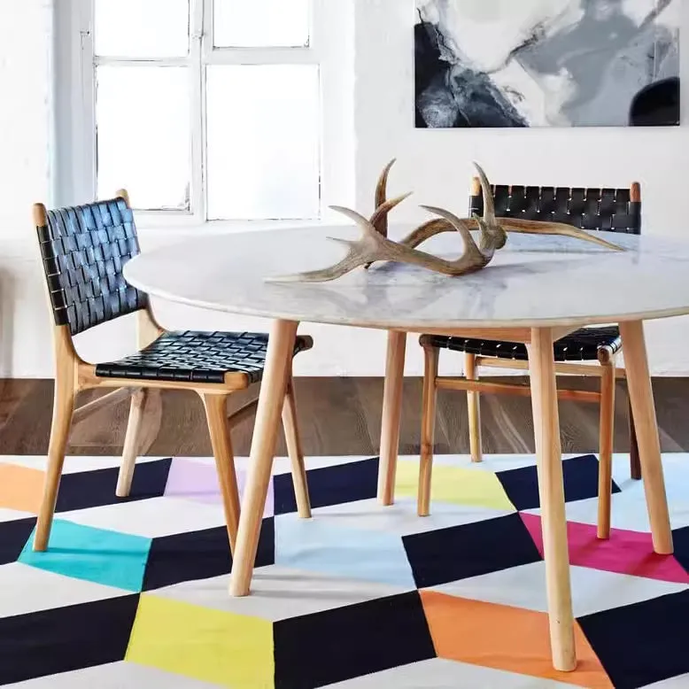 Kirra Woven Leather Dining Chair