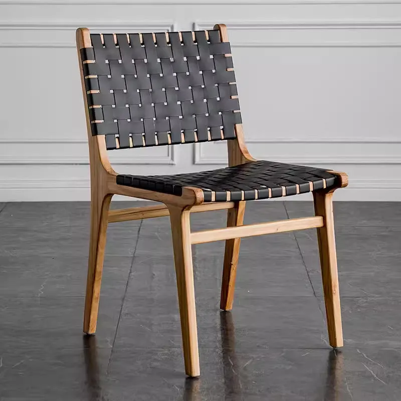 Kirra Woven Leather Dining Chair