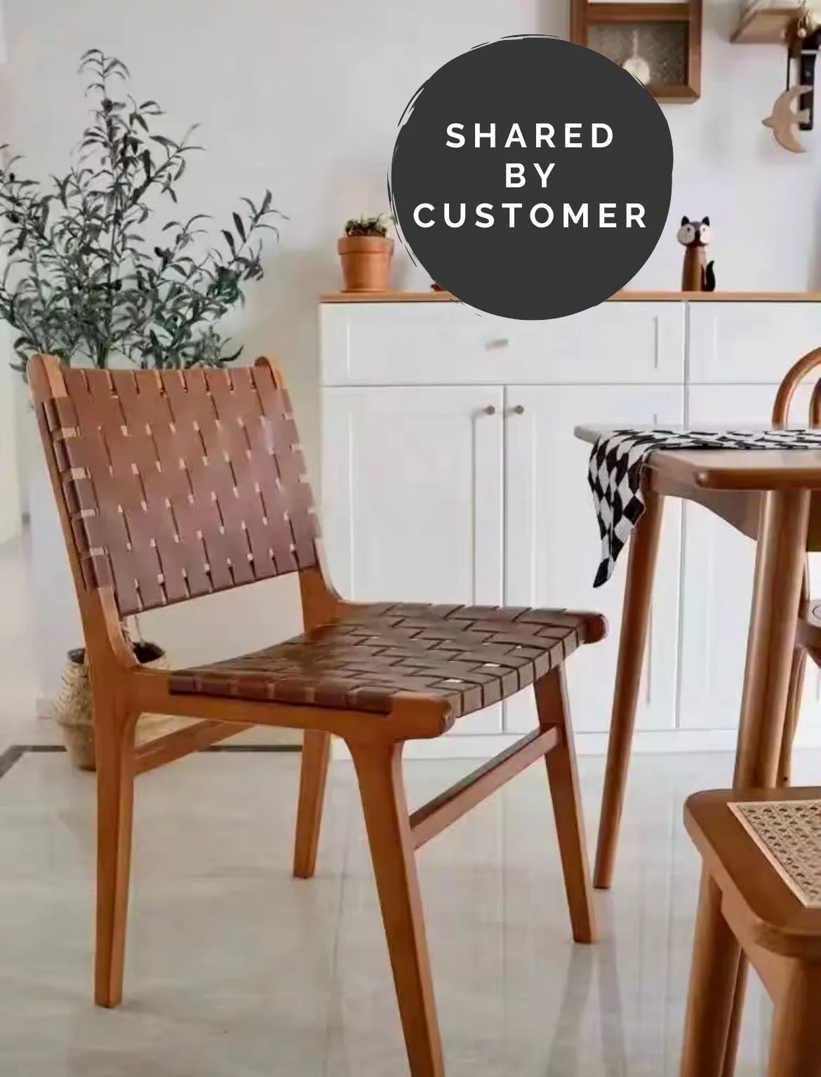 Kirra Woven Leather Dining Chair