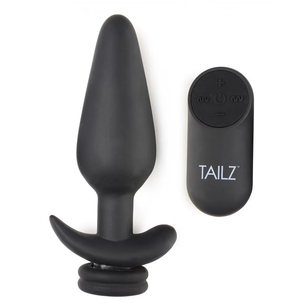 Large Vibrating Anal Plug with Interchangeable Bunny Tail