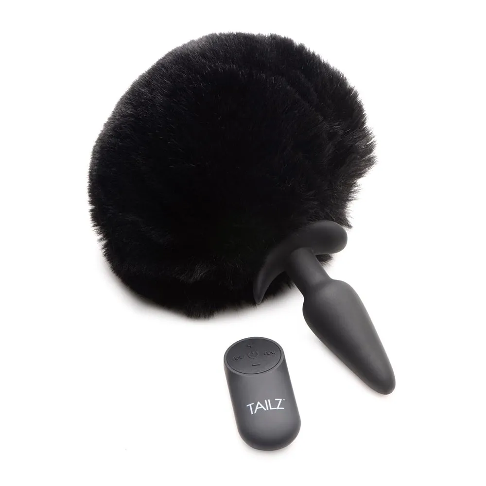 Large Vibrating Anal Plug with Interchangeable Bunny Tail