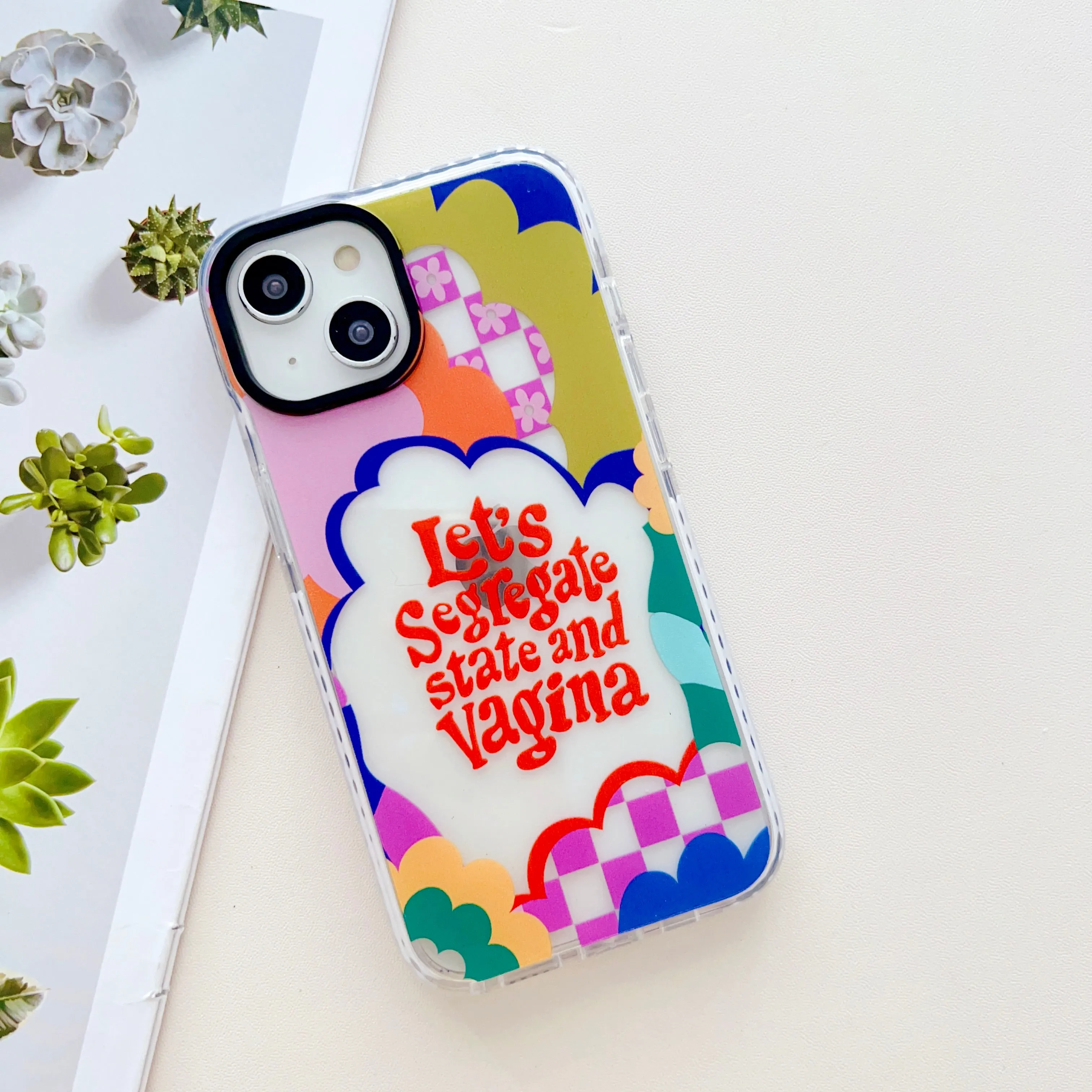 Let's Segregate ! Silicon Impact Proof Case for iPhone
