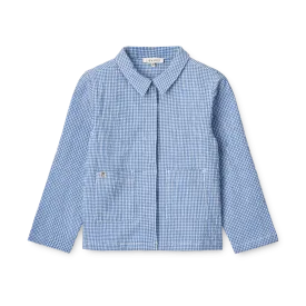 Liewood Kory Seersucker Check Shirt - Riverside / Crisp white