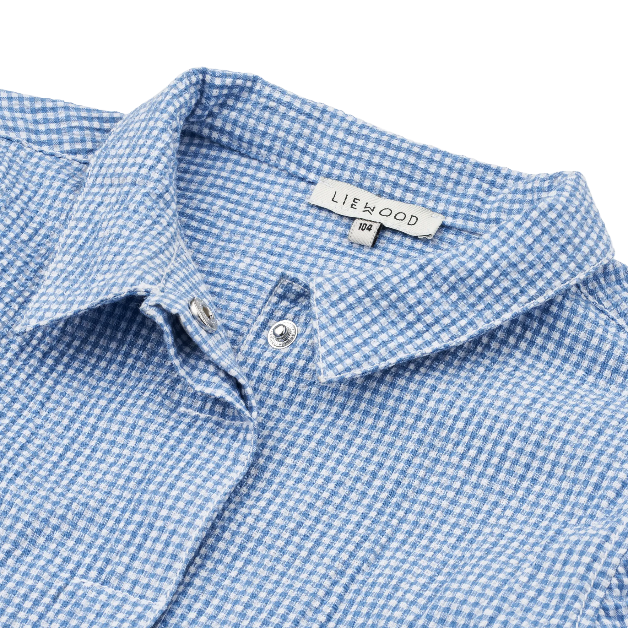 Liewood Kory Seersucker Check Shirt - Riverside / Crisp white