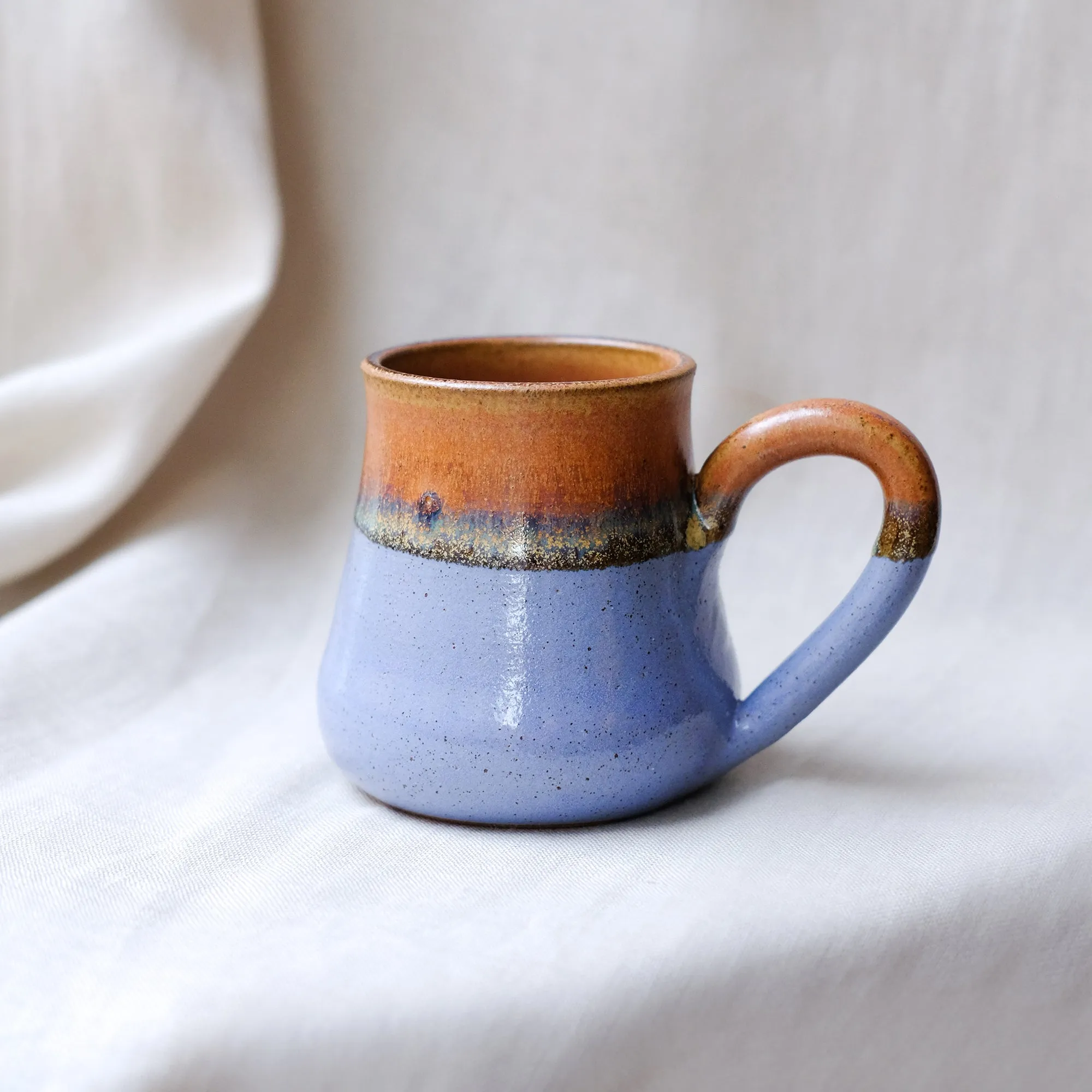 Lilac and Brown Ceramic Mug