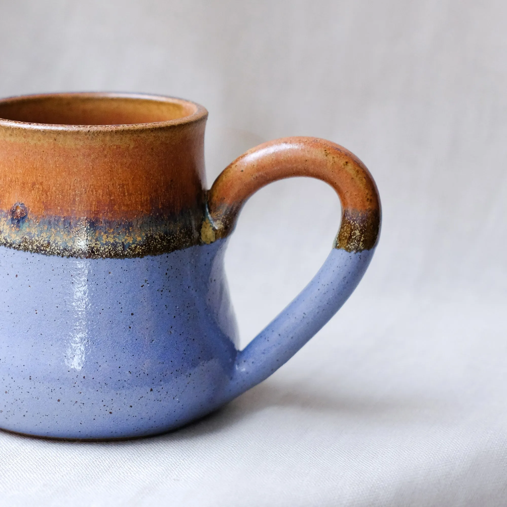 Lilac and Brown Ceramic Mug