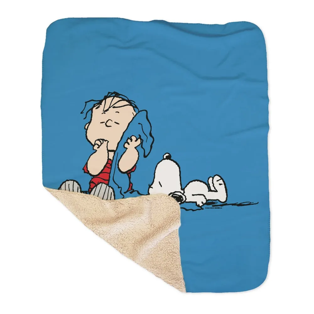Linus & Snoopy Blanket Sherpa Blanket