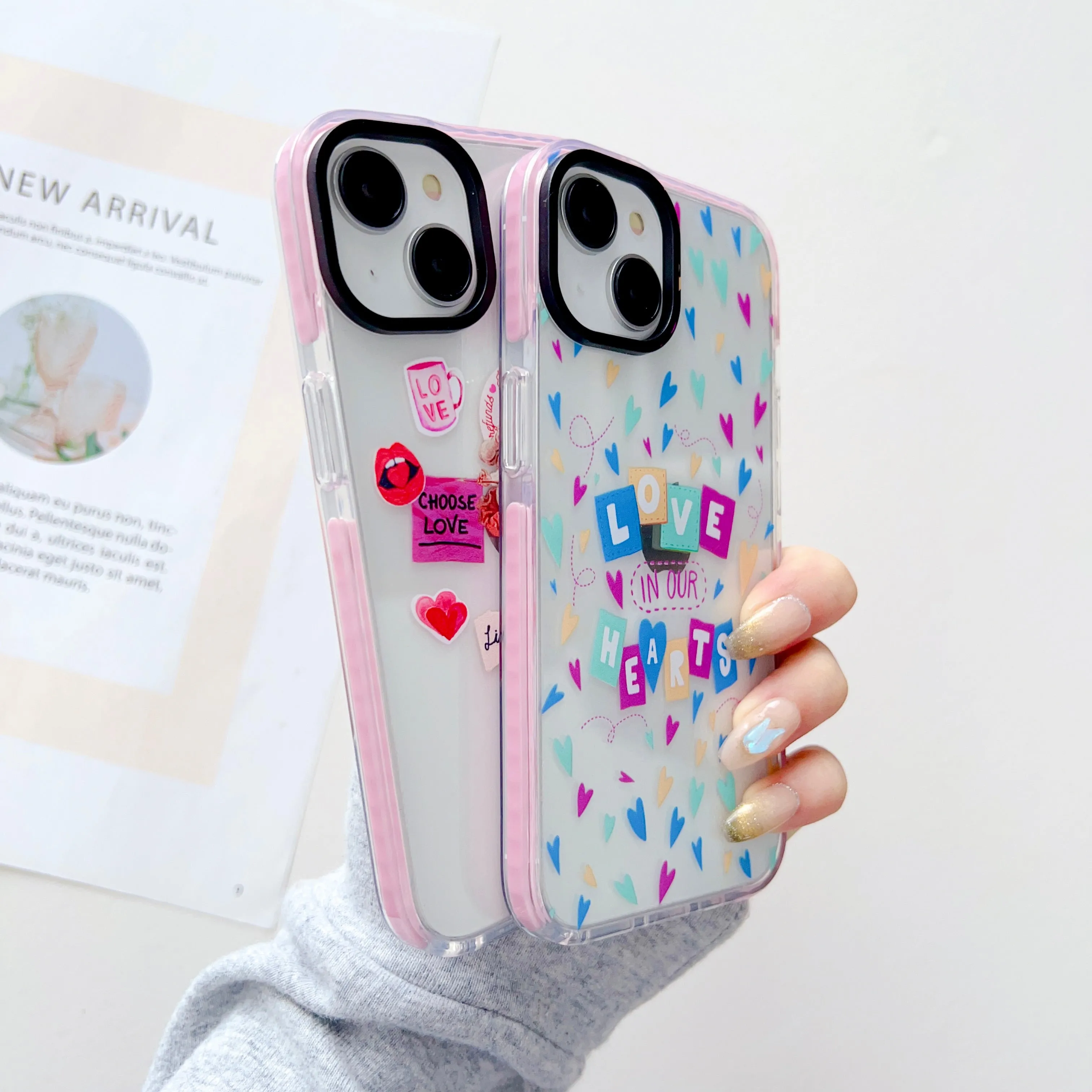 LOVE In Our Hearts Designer Impact Proof Silicon Phone Case for iPhone