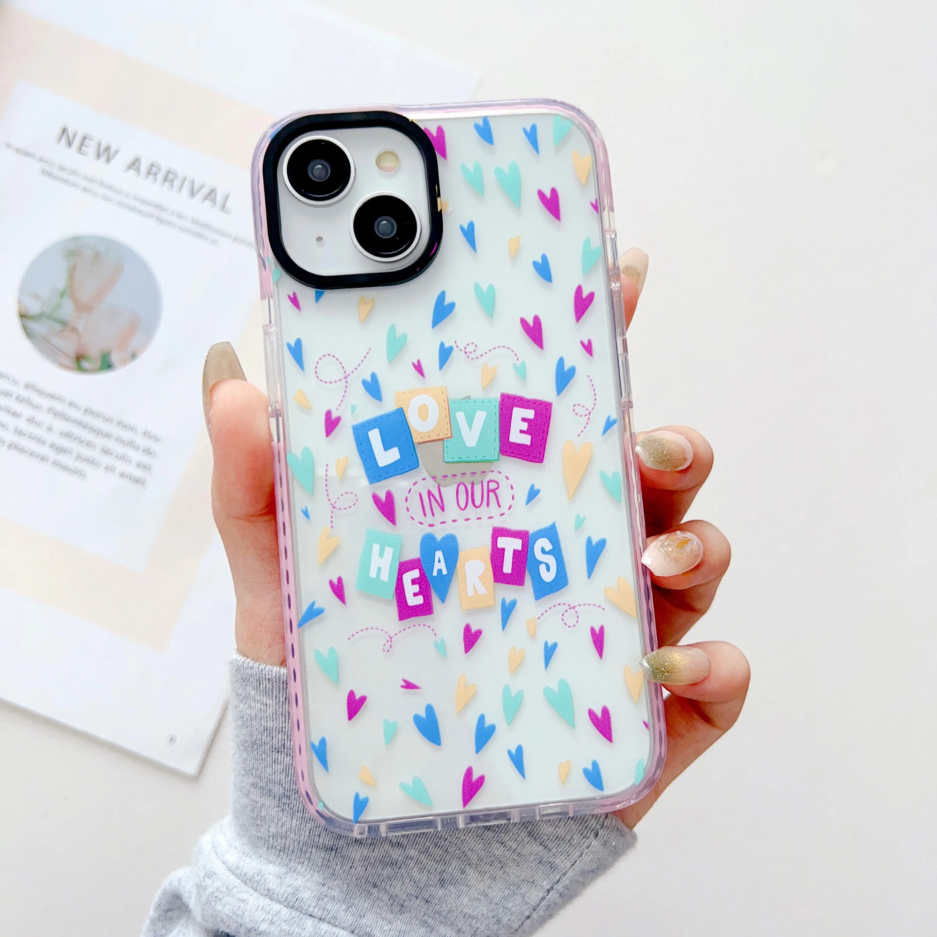 LOVE In Our Hearts Designer Impact Proof Silicon Phone Case for iPhone
