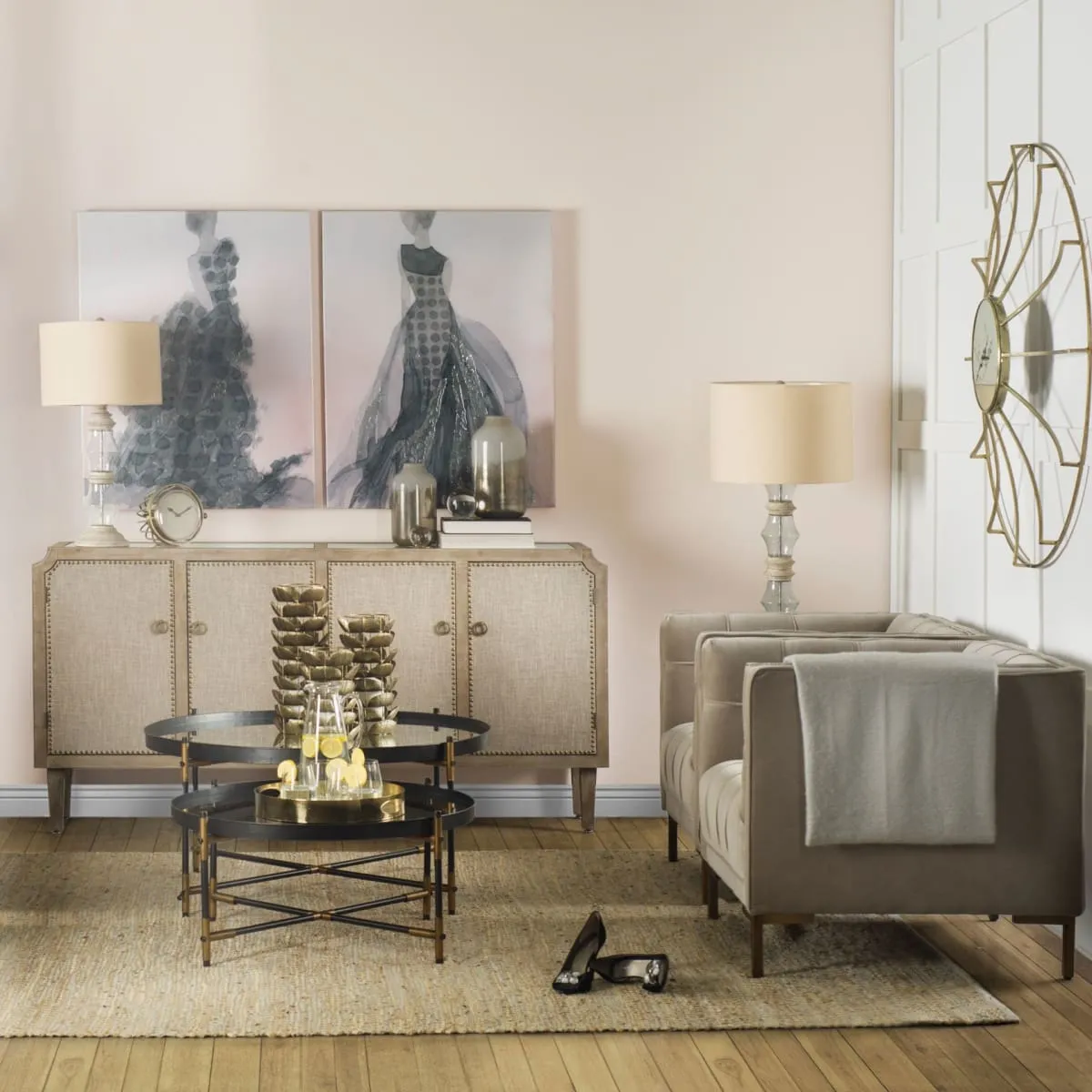Marshall Coffee Table Mirror | Black Metal