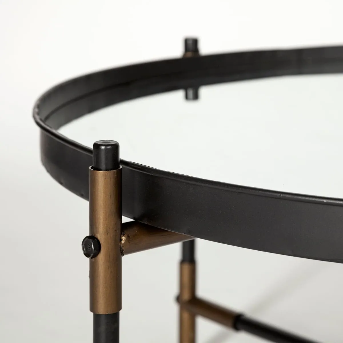Marshall Coffee Table Mirror | Black Metal