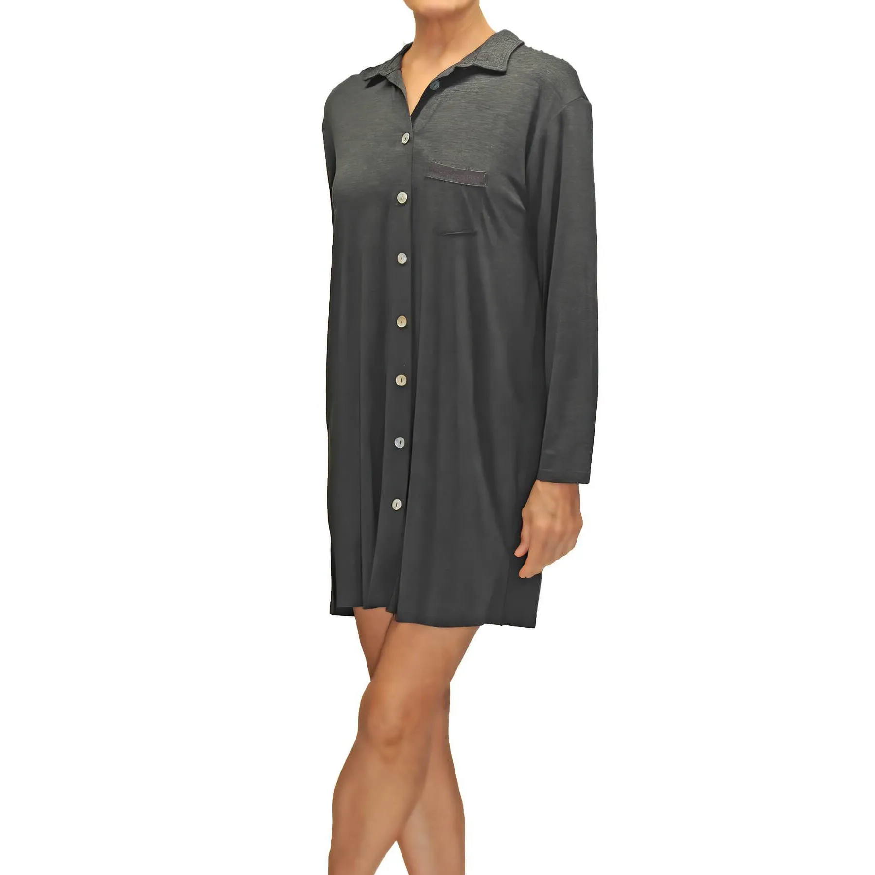 Megan Lounge Shirt - Charcoal Gray