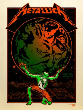 Metallica 2017 East Rutherford, NJ Met Life Poster- Pearl Metallic