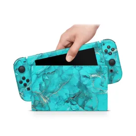 Nintendo Switch Skin Decals - Aquamarine - Wrap Vinyl Sticker