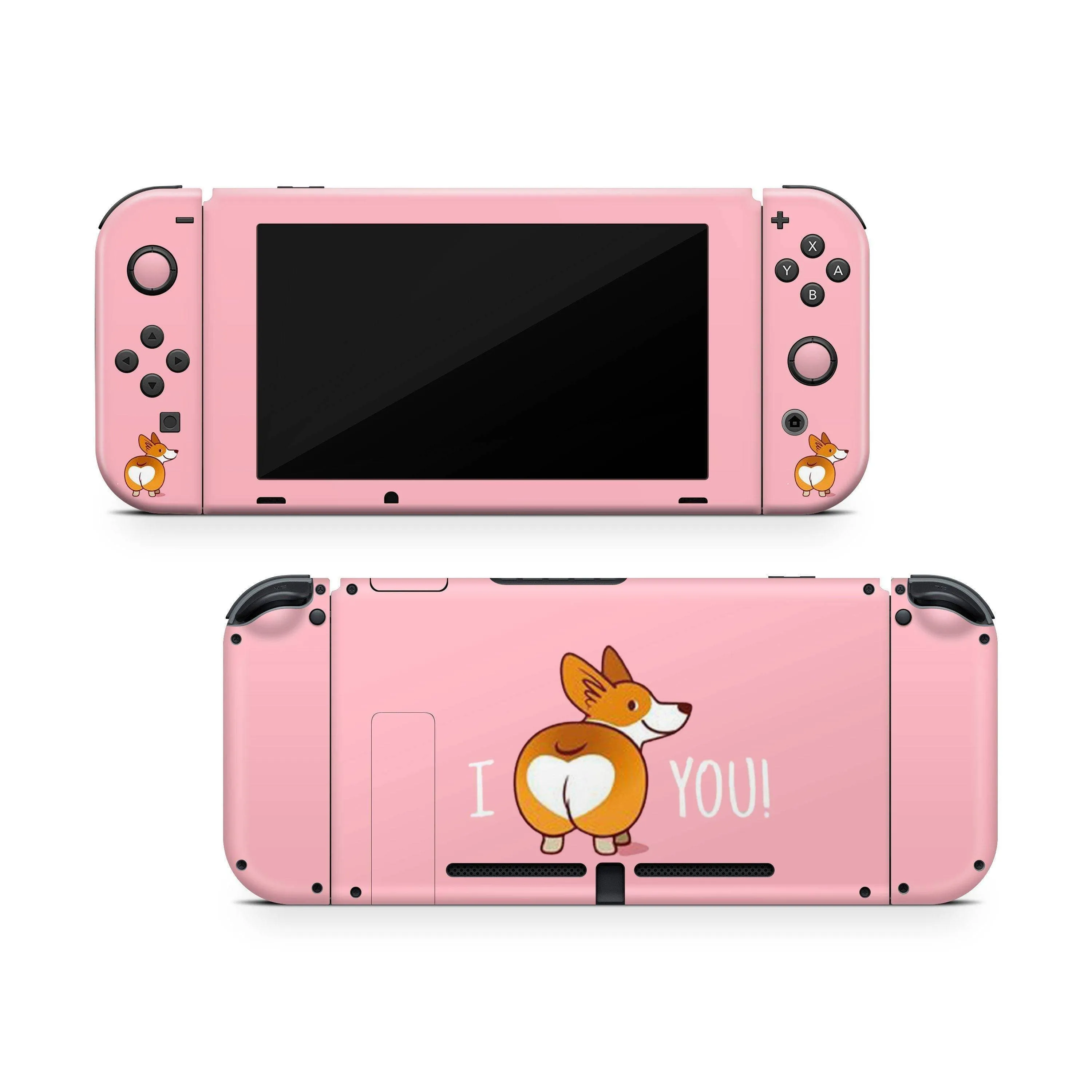 Nintendo Switch Skin Decals - Corgy Lover - Wrap Vinyl Sticker