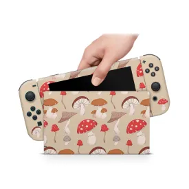 Nintendo Switch Skin Decals - Mushrooms- Wrap Vinyl Sticker