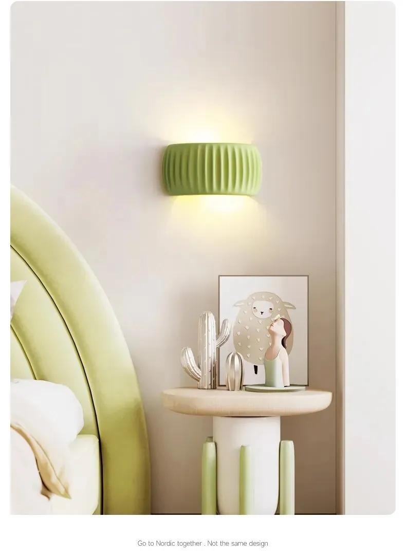Nordic cream style minimalist modern background wall lamp