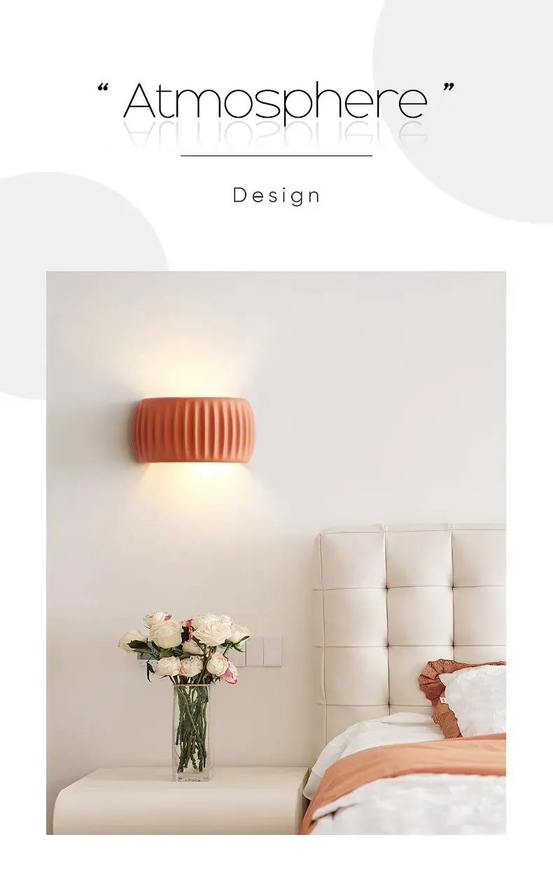 Nordic cream style minimalist modern background wall lamp