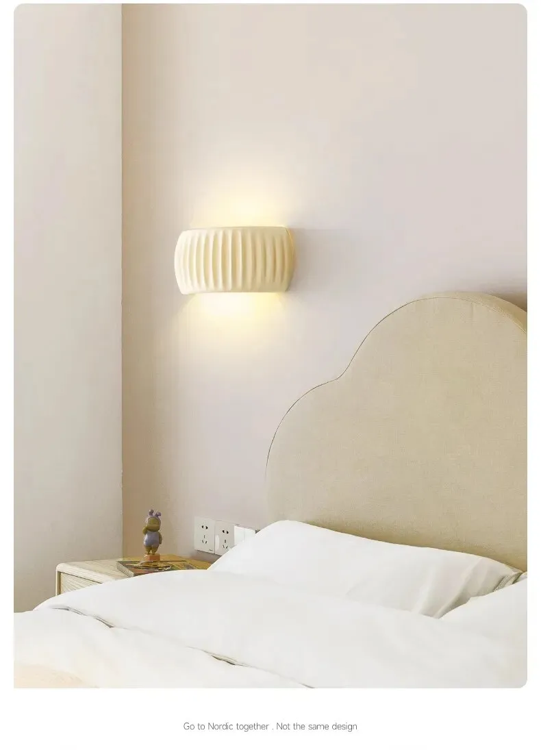 Nordic cream style minimalist modern background wall lamp