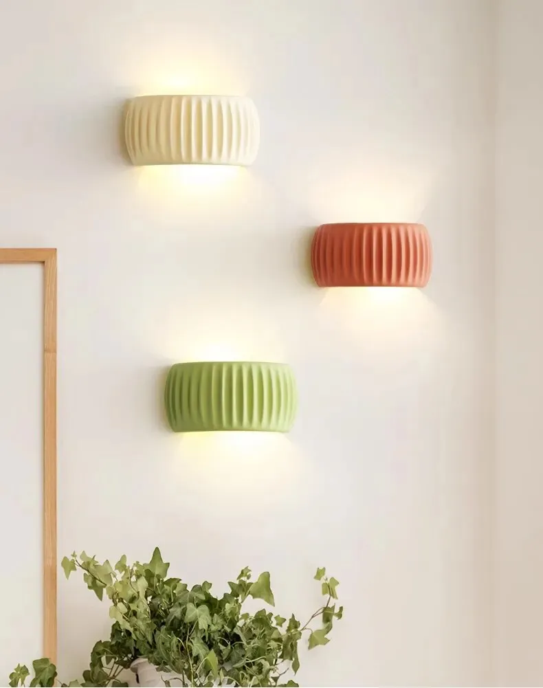Nordic cream style minimalist modern background wall lamp