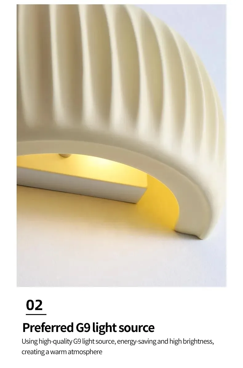 Nordic cream style minimalist modern background wall lamp