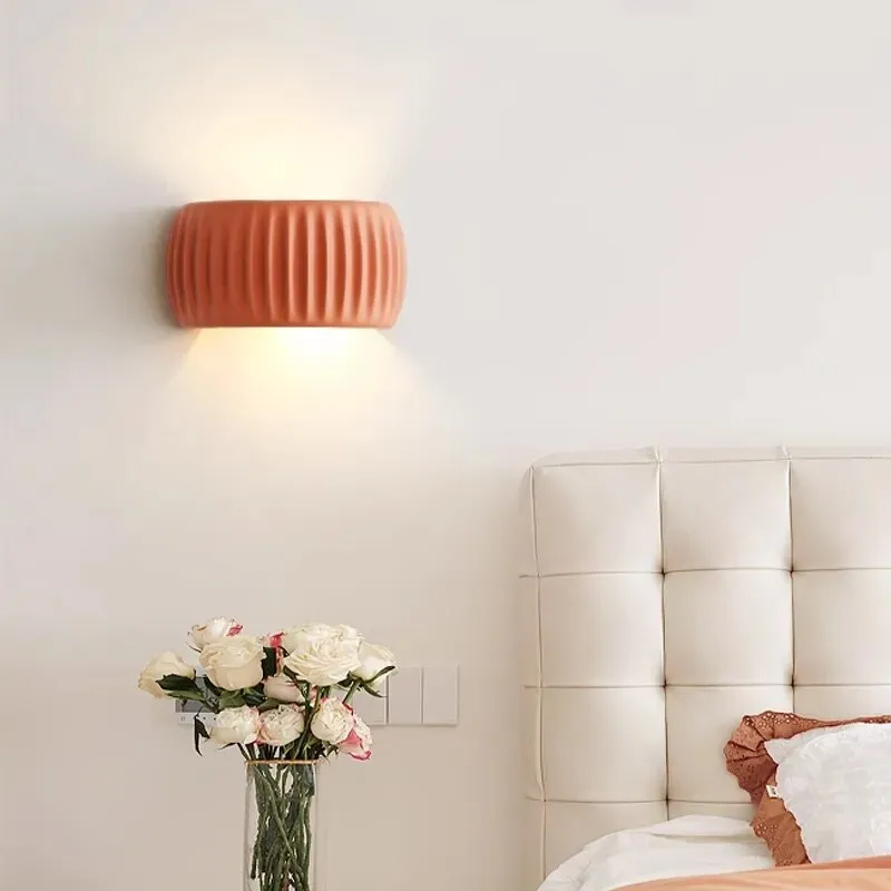 Nordic cream style minimalist modern background wall lamp