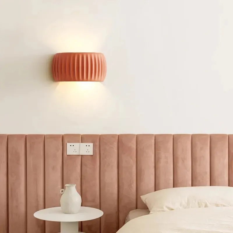 Nordic cream style minimalist modern background wall lamp