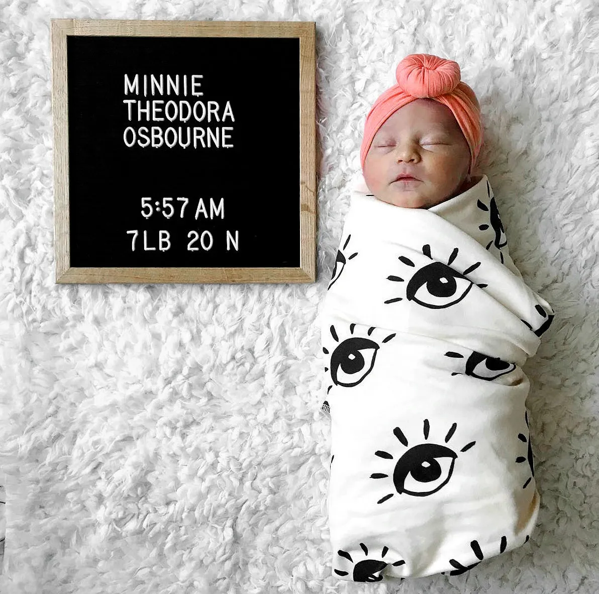 Organic Swaddle Blanket Eyes
