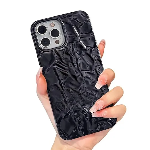 Paper Crush Designer Silicon Case for iPhone ( Black )