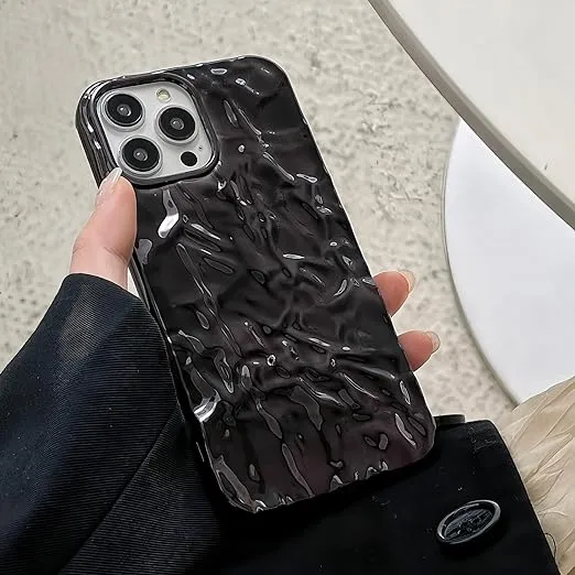 Paper Crush Designer Silicon Case for iPhone ( Black )