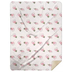 Pink Magnolia Plush Throw Blanket 60x80