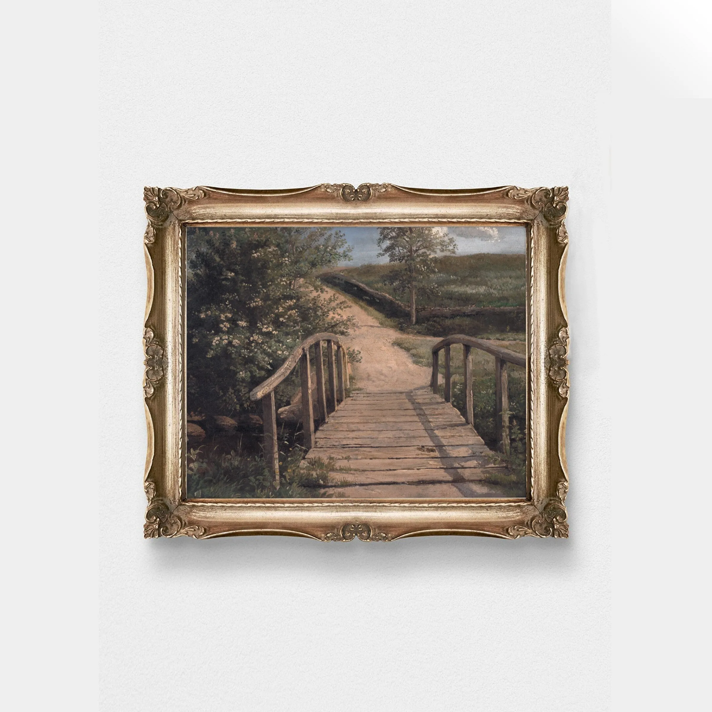 Printed Vintage Bridge Path Wall Art