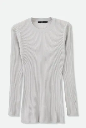 ROMANGA RIBBED LONG SLEEVE CREW  IN FINE ITALIAN MERINO
